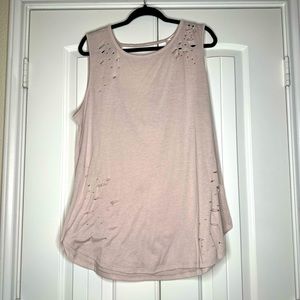 Tan western distressed tank